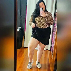 Plus Size Plisse Elastic Waist Skort